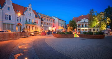 CK Turancar, autobusový poznávací zájazd, Poľsko, Mikolajki - hlavné námestie
