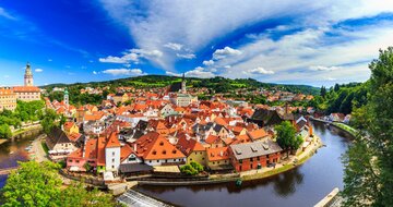 CK Turancar, autobusový poznávací zájazd, Praha - zámky a hrady v Čechách, Český Krumlov, panoráma mesta