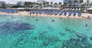 Vrissiana Beach – pláž– letecký zájazd CK Turancar – Cyprus, Protaras