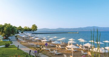 Palmariva Beach Hotel – pláž – letecký zájazd CK Turancar – Grécko - Evia