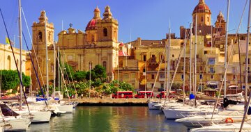 . Letecký poznávací zájazd CK Turancar, Malta – historická mozaika, harbour of Valletta, Malta
