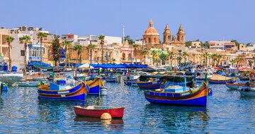 . Letecký poznávací zájazd CK Turancar, Malta – historická mozaika, Village of Marsaxlokk