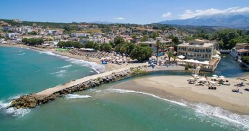 Kalyves Beach Hotel - letecký záber-letecký zájazd CK Turancar - Kréta, Karvos