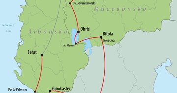 Autobusový poznávací zájazd CK Turancar, Albánsko a Macedónsko