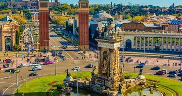 CK Turancar, Letecký poznávací zájazd, Španielsko, Barcelona, námestie Plaza Catalunya