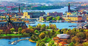 CK Turancar, Letecký poznávací zájazd, Švédsko, Štokholm, panoráma mesta