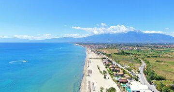 Paralia-panoráma - autobusová doprava CK Turancar (Paralia - Olympská riviéra)