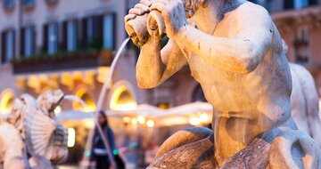 Autobusový poznávací zájazd, Rím, Piazza Navona, Fontána štyroch riek