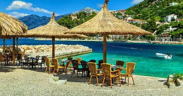 hotel Palma - pláž - autobusový zájazd CK Turancar - Chorvátsko - Makarska