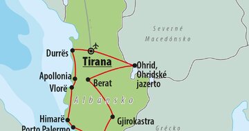 CK Turancar, letecký poznávací zájazd, mapka