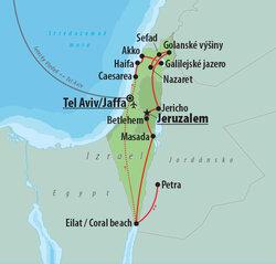 Izrael a jordánska Petra