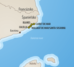 Alegria Fenals Mar google map