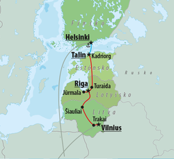 Pobaltské mestá a Helsinki letecky