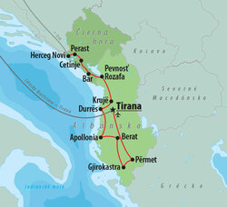 Albánsko a Čierna Hora kombi